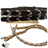 T5020 - Metalic Silver Aust Made Laced Barrel Rein - Country Scene Saddlery and Pet Supplies