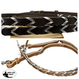 T5020 - Metalic Silver Aust Made Laced Barrel Rein - Country Scene Saddlery and Pet Supplies