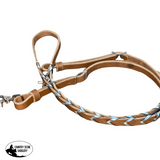T5020 - Metalic Silver Aust Made Laced Barrel Rein - Country Scene Saddlery and Pet Supplies