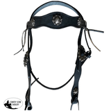 T5415 - Aust Pre-Oiled Black Brow Band Bridle - Lace Ends - Country Scene Saddlery and Pet Supplies