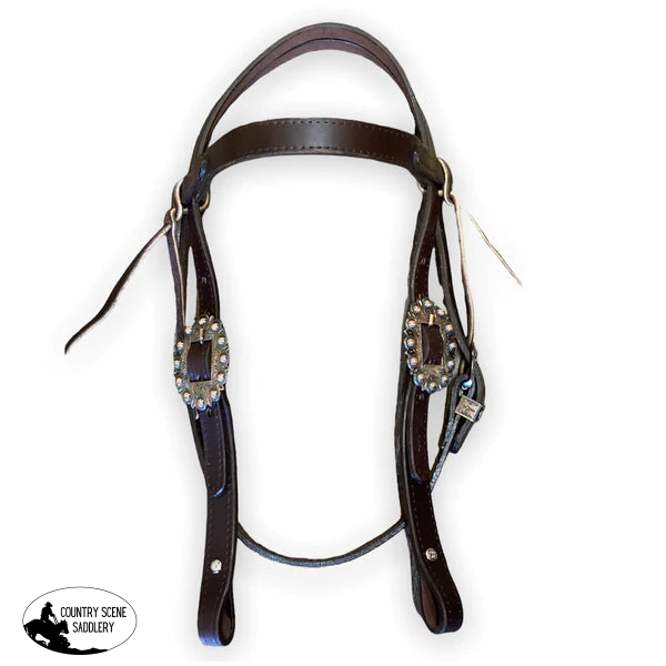T547 - Copper Berry Buckle Leather Bridle Western Bridles