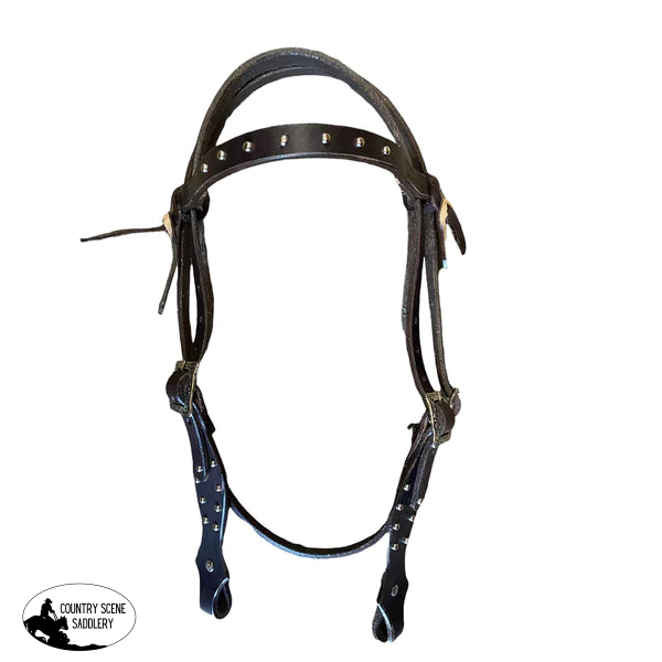 T5475 - Studded Leather Bridle Western Bridles
