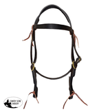 T5480 - Aust Made USA Latigo Leather Brow Band Bridle - Lace Ends - Country Scene Saddlery and Pet Supplies
