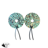 T5555 - Leather bit guards with Kangaroo Leather Ties Horse Tack