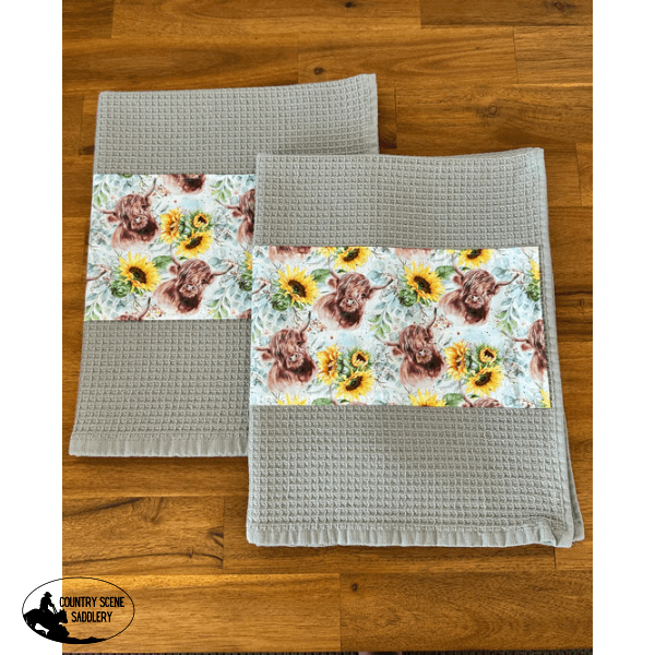 Tea Towel Set - Sunflower Highlands Gift Items