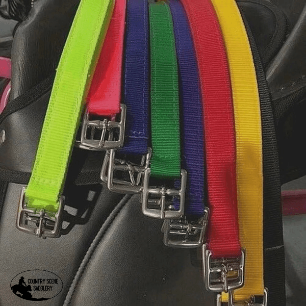 Terylene Coloured Stirrup Straps/Leathers Childrens