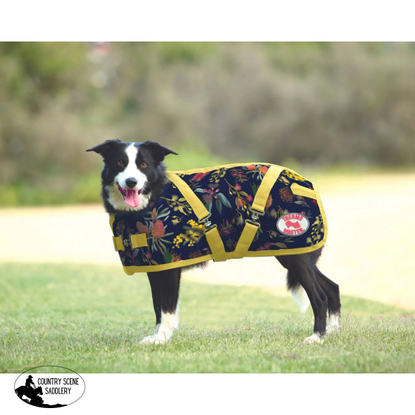 Thermo Master Supreme Dog Coat Native Flowers 10/25Cm 1200D Nylon Horse Rug Combo (200G Fill)