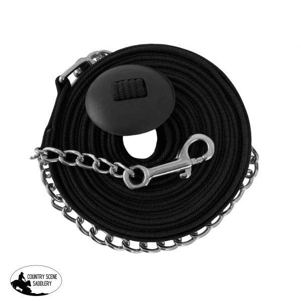 This 25 Black Lunge Line Is Made With Heavy Ribbed Cotton Webbing That Easy To Grip And Comfortable