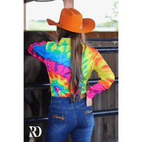 Tie Dye Performance Rodeo Shirt Western Clothing