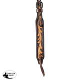 Tooled Leaf Two Tone One Ear Headstall - Country Scene Saddlery and Pet Supplies