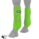 Tough1 Extreme Vented Sport Boots - Sm / Neon Green Front Protection Boots