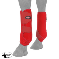 Tough1 Extreme Vented Sport Boots - Sm / Red Front Protection Boots