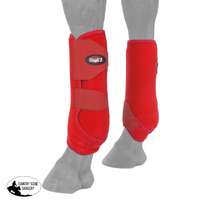 Tough1 Extreme Vented Sport Boots - Sm / Red Front Protection Boots