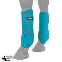 Tough1 Extreme Vented Sport Boots - Sm / Turquoise Front Protection Boots