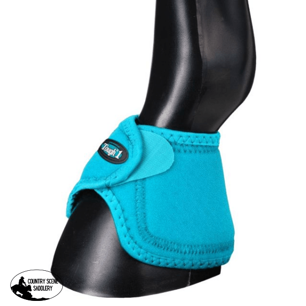 Tough1 No Turn Bell Boots Small: 4 Tall X 1/2 Wide 8 Pastern Circumference. / Turquoise Bell Boots