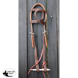 TOUGH1 PREMIUM DOUBLE EAR HYBRID HEADSTALL Brown - Western Breastplates