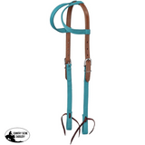 TOUGH1 PREMIUM DOUBLE EAR HYBRID HEADSTALL Turquoise - Country Scene Saddlery and Pet Supplies
