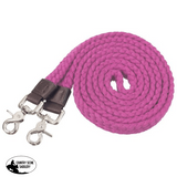 Tough1 Pro Flat Cotton Roping Reins Pink 1 Wide X 7 Long