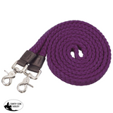 Tough1 Pro Flat Cotton Roping Reins Purple 1 Wide X 7 Long