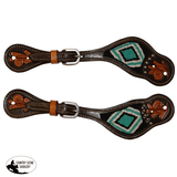 Turquoise Beaded Spur Straps - Country Scene Saddlery and Pet Supplies