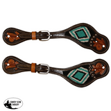 Turquoise Beaded Spur Straps - Country Scene Saddlery and Pet Supplies