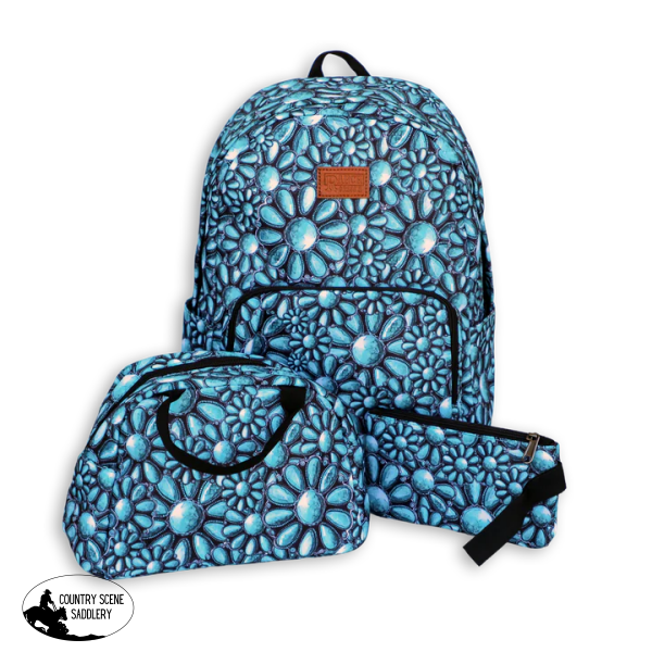 Turquoise Blossom Backpack Western Style