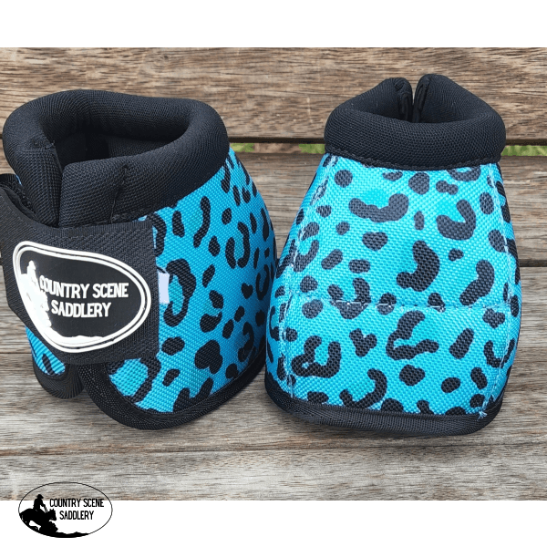 Turquoise Cheetah No Turn Bell Boots.