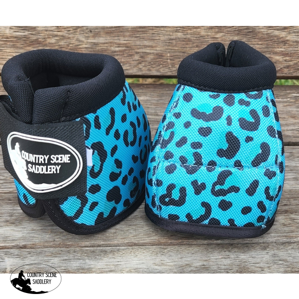 Turquoise Cheetah No Turn Bell Boots.