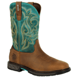 Turquoise Pull on Womens Western Boots - Country Scene Saddlery and Pet Supplies