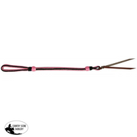 Two Tone Braided Nylon Quirt. White/pink