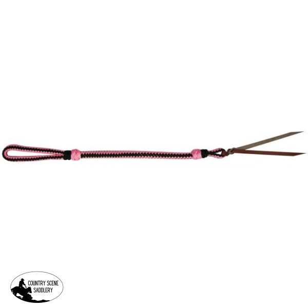 Two Tone Braided Nylon Quirt. White/pink