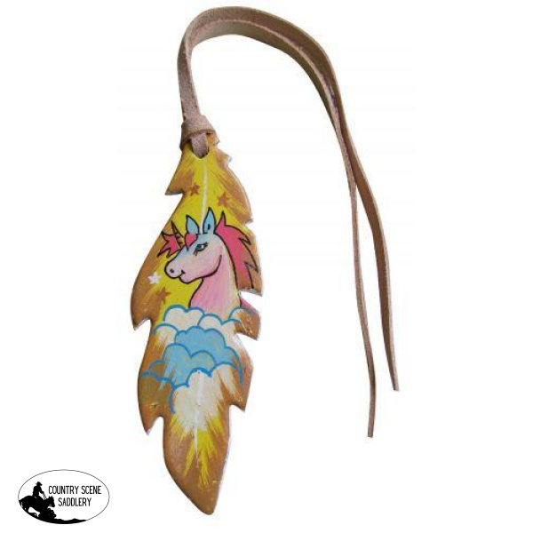 New! Unicorn Overlay Tie On Feather. Posted.*