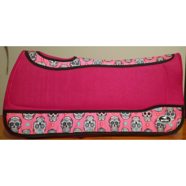 Ventrix Pink Sugarskull Felt Pad. 26 / Rectangle