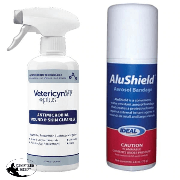 Vetericyn Spray & Alushield Combo Horse Vitamins Supplements