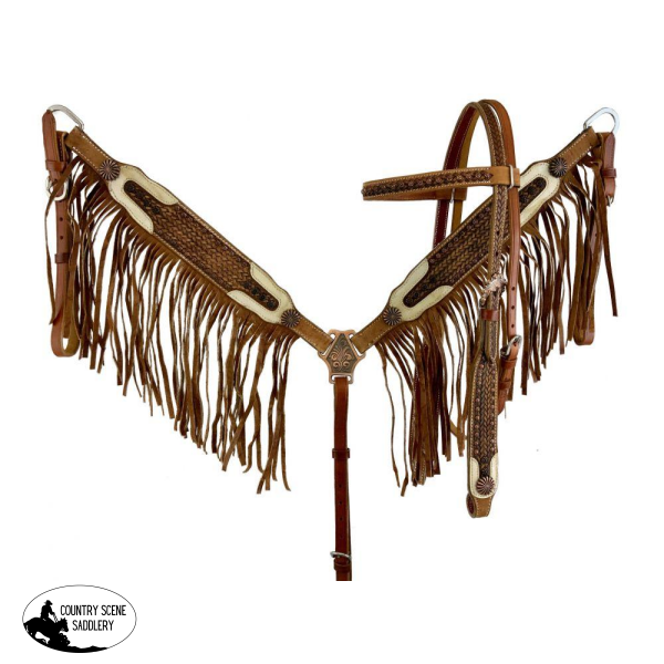 New! Vintage Style Browband Headstall And Breastcollar. Cruiser-Choc-Chip-Suede-Spotted-Hair