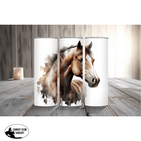 Watercolour Horse Head Tumbler Gift Items