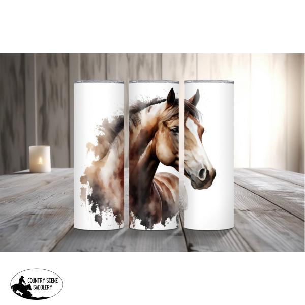 Watercolour Horse Head Tumbler Gift Items