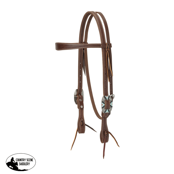 Weaver Southwest Rope Edge Hardware Slim Cowboy Headstall Bridles