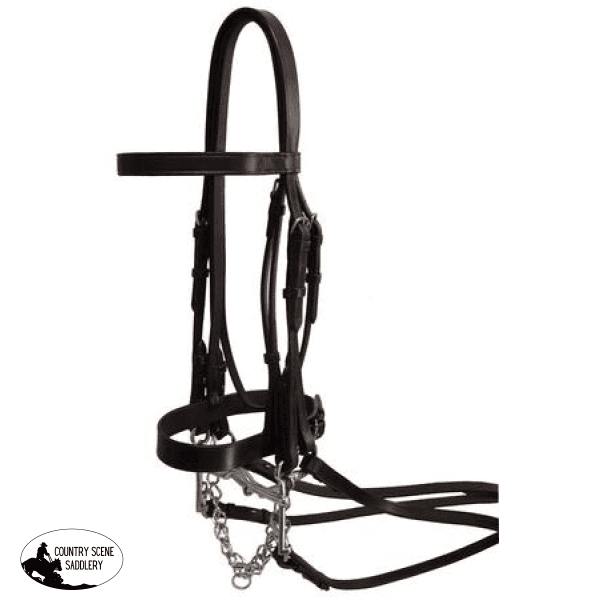 New! Weymouth Bridle Double Noseband & Reins Leather . Posted.