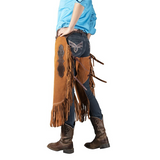 Work Chink Suede Chaps Brown/Tan Western Show Clothing