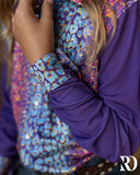 New!*YOUTH* COSMIC CHEETAH MESH SLEEVE PERFORMANCE RODEO SHIRT - Country Scene Saddlery and Pet Supplies