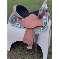 14 15 16 Double T Barrel Style Saddle Set