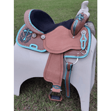 14 15 16 Double T Barrel Style Saddle Set