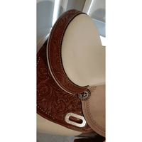 14 15 16 Double T Barrel Style Saddle With Texas Star Concho