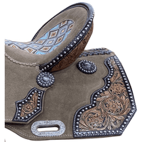 14 15 Double T Rough Out Barrel Style Full Qh 7.5 Western Saddles