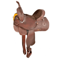 14 15 Economy Barrel Style Saddle Set With Basket Stamp Tooling. Saddle