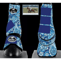 Blue Paisley Boots