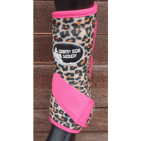Cheetah Print Boots- Pink Velcro