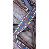 Css Barcoo/ Stockmans Breastcollar- Blue Glitter Inlay Bridles
