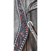 Css Western Floral Overlay Red Glitter Tackset